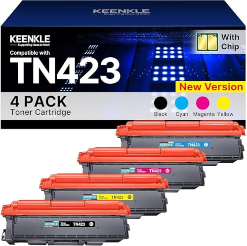 TN423 TN-423 Kompatibel für Brother MFC-L8690cdw Brother 423 TN423BK Toner | für Brother MFC L8690CDW DCP-L8410CDW MFC-L8900CDW HL-L8260CDW HL-L8360CDW TN421 TN-421 Schwarz Cyan Gelb Magenta, 4er-Pack