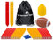 Team Edition Flag Football Set for 24 Players - Includes Durable Flag Belts and Flags, Cones, Bean Bag, Carrying Backpack, and Football - Huge 67 Piece Complete Set, Team Package, Football Team Size
