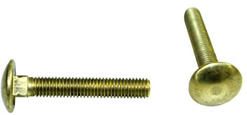 SN-TEC Massiv Messing Schlossschrauben/Flachrundkopfschrauben/Schloßschrauben M6 x 45mm ähnlich DIN603 (10 Stück)
