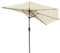 Angel Living Half Circular Parasol, Sombrilla Semicircular 270cm de Acero, Mástil Central de Acero de 38 mm, Para Jardín Patio (Beige Claro)