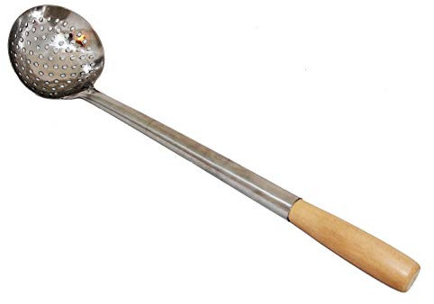 rukauf Cuchara de espuma estable, 49-50 cm de largo, diámetro de 12,6 cm, mango de madera grande