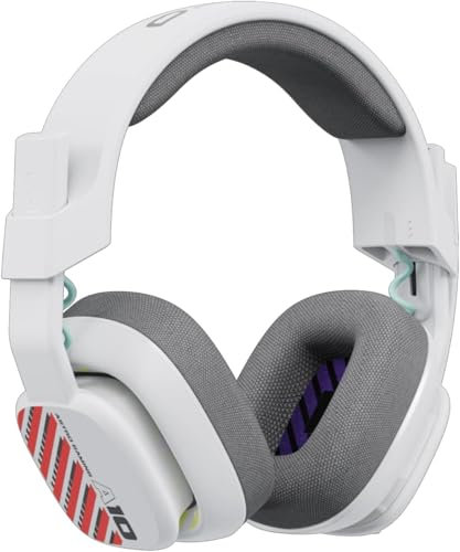 ASTRO A10 Gaming-Headset Gen 2 Kabelgebundenes Headset, Over-Ear-Gaming-Kopfhörer, Leicht & Robust, Flip-to-mute-Mikrofon, 32 mm Treiber, Für PS5, PS4, Nintendo Switch, PC - Weiß