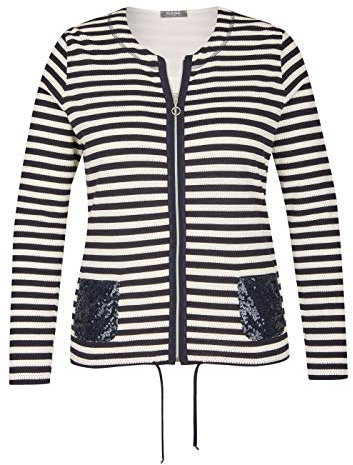 Twin-Set mit Streifen und Pailletten-Taschen