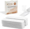ECENCE 18 Stück Klettband selbstklebend extra stark, Streifen, 30x120mm, Klettverschluss selbstklebend Weiss, Klebepads für Wände, Boden, Türen, Auto