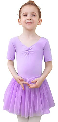 Tancefair Ragazze Vestiti da Balletto Body Danza Tutu Body Ragazze Balletto Leotard Danza Balletto per Bambine Ginnastica Leotards Corpo con Gonna Tutu
