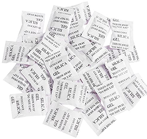 UxradG Kieselgel-Trockenmittelbeutel, 200 Stück x 1 g, Silikagel-Beutel, Feuchtigkeitsabsorber, Luftentfeuchter, milde und Gerüche für Lebensmittelverpackung/Kleiderschrank (weiß, Größe: 3 x 4 cm)