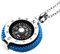 Collana con bussola ciondolo in acciaio (blu)
