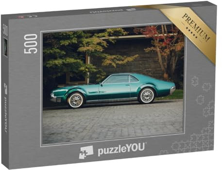 puzzleYOU: Puzzle 500 Teile „Klassisches amerikanisches Auto parkt“ – aus der Puzzle-Kollektion Autos