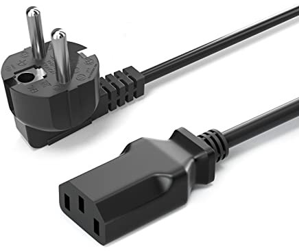 C13 Netzkabel-3-Polig 1.5m, CYD Euro 3-Pin Netzkabel Stromkabel, 10A-16A 250V AC Adapter für Desktop-PC, Scanner, Drucker, LED-Monitore, Projektoren, Aktiv-Lautsprecher, Laserdrucke, Netzstecker