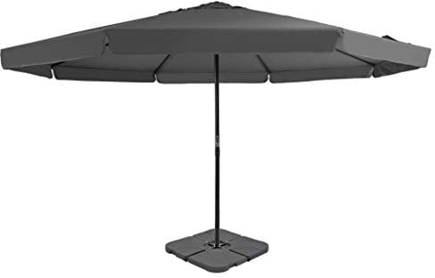 Catherinol Sonnenschirm mit Schirmständer, Schirm, Markise, Parasol, Dreifachschirm, Vsonnenschirm, Marktschirm, Pavillons & Markisen, Sunshade, Anthrazit