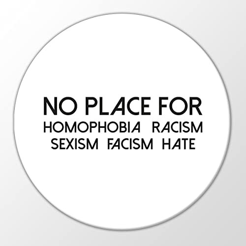 Huuraa Magnet No Homophobia Racism Hate Geschenk 59mm Flaschenöffner No Homophobia Geschenkidee