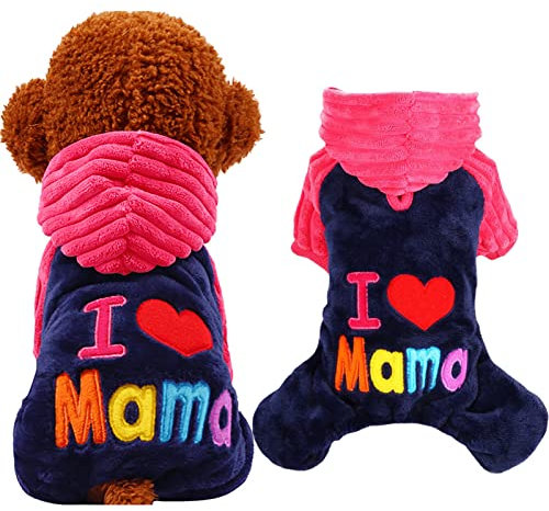 Hundepullover für Kleine Hunde, wojonifuiliy01 Weiche Warme Kostüm-Bekleidung Haustier Hundekleidung Haustiermantel, Geschenk Kleidung für Welpen (Red, XXS)