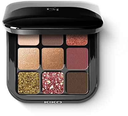 KIKO Milano Glamour Multi Finish Eyeshadow Palette 03 | Palette Mit 9 Lidschatten Mit Verschiedenen Finishes