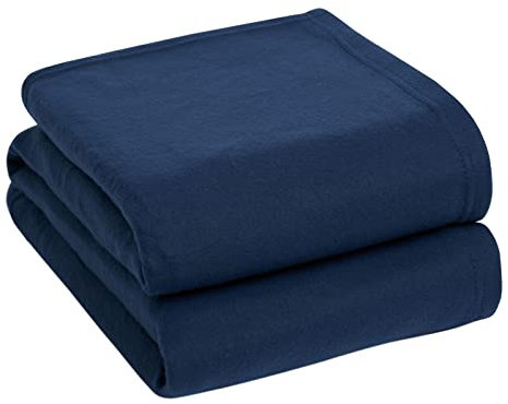 DREAMSCENE Warme Polar-Fleece-Überwurf, superweich, luxuriös, für Sofa, Bett, Garten, Marineblau, 150 x 200 cm