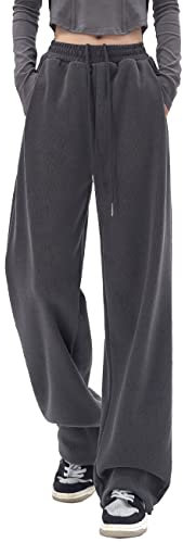 Jogginghose Damen Sporthose Frauen Baumwolle Trainingshose Fitness High Waist Sweatpants Slim Fit Freizeithose Lang, Jogging Hose Laufhosen Modern - L