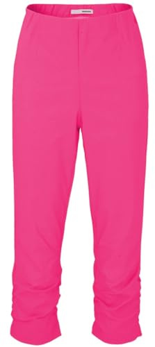 Stehmann Maria-530, Caprihose, seitlich gerafft, weitere Farben Größe 34, Farbe Fuxia Fluo