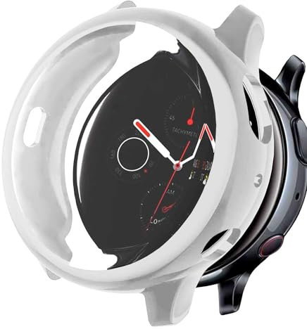 OcioDual Funda Protectora de TPU Color Plata Compatible con Galaxy Watch Active 2 (40mm), Carcasa de Protección Anticaídas, Antiarañazos