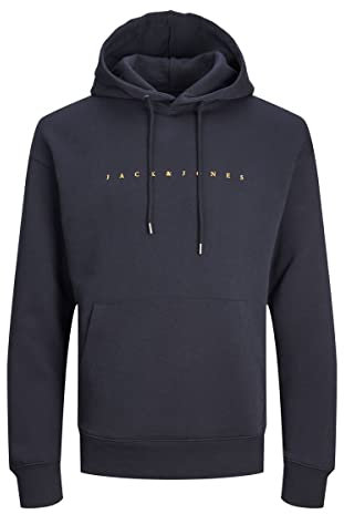 JACK & JONES Mens JJ Sweat Hoodie Dark Navy XS