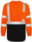 Graunton Hi Vis T-Shirts, High Vis T-Shirt for Night Running, Jogging, Cycling, Reflective Long Sleeves for Volunteer, Security Guard, Hi Vis T-Shirt, Orange Black, M.