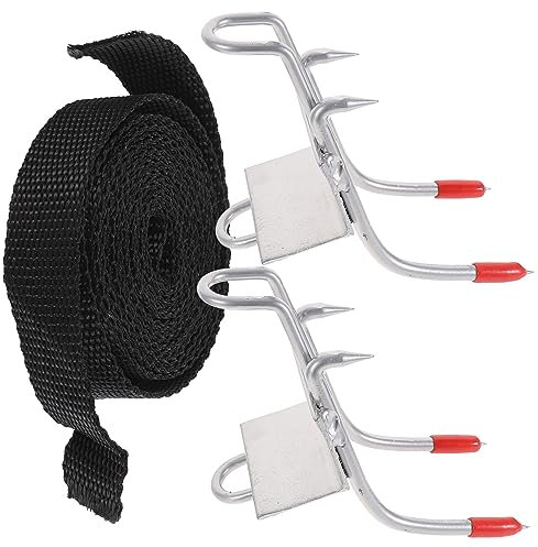 BESPORTBLE 1 Paar Baumkletterschuhe Kokoswerkzeug Baumkletterwerkzeug Schuhe Zum Pflücken Von Obst Kokosnuss Baumkletterspitzen Tragbare Stangenkletterspikes Handschuhe Fünf Krallen Metall