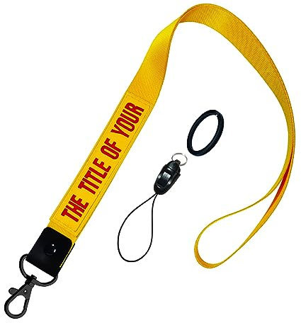 misscase Benutzerdefinierte Lanyards, Umhängeband Schlüsselband Neck Lanyard strip, für Schlüssel, ID Badge Card Holder, Ausweishülle, Mobile Handys Telefon (BK Lobster Clasp)