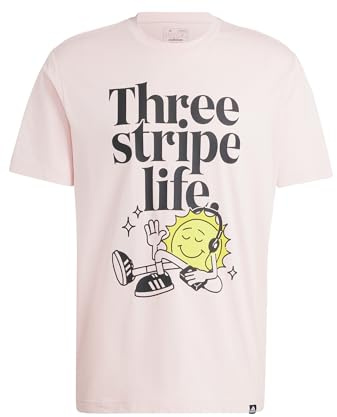 adidas Herren Positivity Graphic Tee, Sandy Pink F24, S