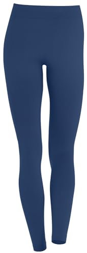 Yenita Thermoleggings Gefütterte Damen Legging mit Innenfleece im 2er Pack, Winter Seamless Thermo Legging in Marine, GR: XL/XXL