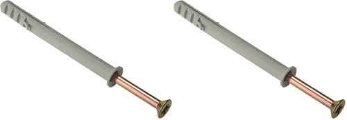 ForgeFix Frame Fixings | M10 x 160mm | Nylon Plug, Zinc Yellow Passivated Screw | Bag 10 (Pack of 2)