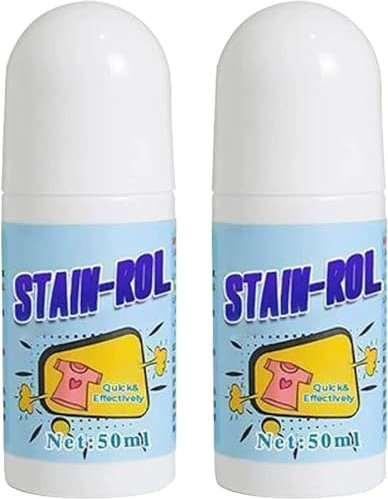 Tragbarer Fleckenentferner Roller-Ball, No-wash Instant Fleckenentferner-Stift, Notfall-Fleckenentferner Roller-Reiniger, Magic Stain Remover Rolling Bead (2 Stück)