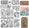 craspire Vintage Flower Clear Rubber Stamps Kalender Briefkopf Wiederverwendbare Retro Transparente Silikonstempel Siegel Für Journaling Kartenherstellung Scrapbooking Fotoalbum Dekorative DIY