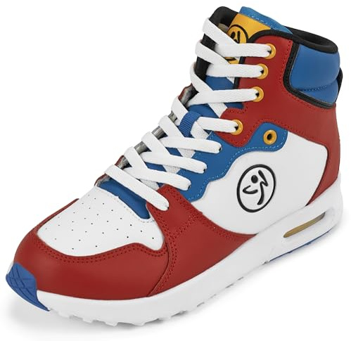 ZUMBA Women’s Air Classic High-Top Athletic Shoes, 7.5, Red Multi