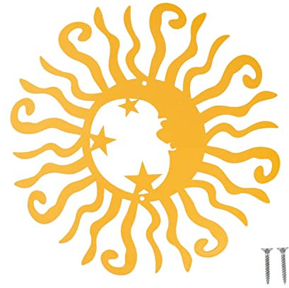 TOPBATHY 1Stk Mond-Blumen-Ornament Kunstschmuck aus Eisen metall sonne wanddekor outdoor solar Vintage- Wohnkultur Gartendekoration Kunstgegenstände aus Eisen