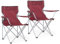 Mondeer Klappbarer Campingstuhl 2er Set, Angelstuhl mit Armlehnen und Getränkehalter und Tragetasche für Outdoor Camping Garten Strand Terrasse, Rot