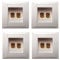 Evenden 4X Wanddose Wand Anschluss Anschlussdose Port mit 2 Buchse fuer Bananenstecker Lautsprecher-