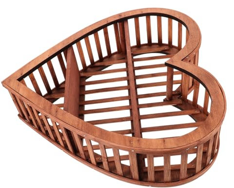 CORHAD Herzförmige Wanddekoration aus Holz Heimdekoration Raumdekoration Wandregal