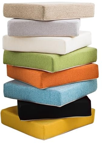 Adpavlix Orthopädisches Kissen Sitzblock Bodenkissen Stuhlkissen Sitzerhöhung Schaumstoffkern Aufstehhilfe Stuhlkissen Stuhlauflage Sitzkissen Sitzpolster Auflage 40x40x8cm Sitzkomfort für Außenbereic