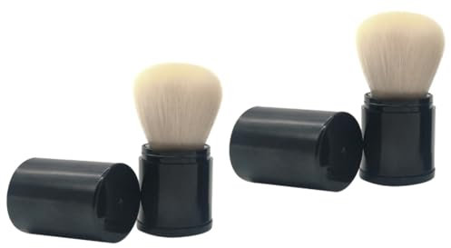 Healeved 2stücke Portable Telescopic Makeup Brush Professioneller Pinsel Für Blush Und Foundation Für Frauen Und Mädchen Mit Feinen Weißen Fasern Für Tägliche Und Professionelle