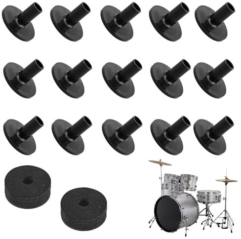 KingYH Accessori per Piatti per Batteria 15 Pezzi Manica per Tamburo Piatti Manicotti per Supporto per Piatti Accessori per Fusti Sostituzione per Kit di Batteria da Scaffale