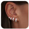Kabwea 4 Pcs Chunky Hoop Ohrringe Set für Damen - Silber 925 Ohrringe und Ohrstecker