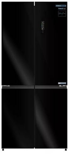 INFINITON Frigorifico Americano AMCB-601CD78NEG, 601 litros, 177 cm de Altura, Ancho Especial de 90 cm, Acabado CRYSTAL BLACK, E, Control de temperatura digital ondoor Quattro-Areas