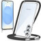 caslord Handyband kompatibel mit Samsung Galaxy S25, Necklace Hülle mit Bands Handyhülle für zum Umhängen, Transparent Case mit Handykordel,Stoßfeste Schutzhülle zum Umhängen Kordel, Schwarz