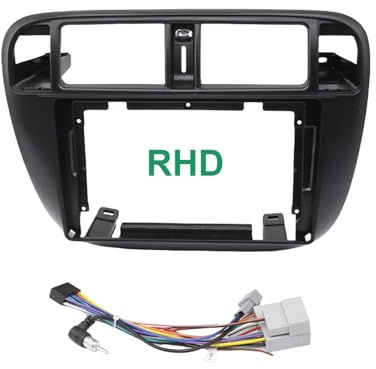 Radio for coche de 9 pulgadas compatible con Honda Civic (EJ/EK/EM) 1995-2001, reproductor MP5 Android, marco de panel de carcasa, unidad principal de 2 Din, tablero estéreo(Right wheel-cord)