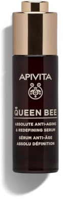 Apivita Queen Bee Absolutes Anti-Aging & Neuformendes Serum 30 ml – Gesichtsserum mit Royal Jelly in kontrollierter Freisetzung, Propolis und Honig – Sofort-Lifting-Effekt, reduziert Falten