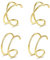 ALEXCRAFT 2Paar Ohrclips Gold Kreuz Verdrehter Ohrringe Dünner Doppel Creolen Ohrmanschette Vergoldet Manschetten Ohrklemme Ohrclips Ear Cuff Knorpel Ohne Ohrloch Pircings Ohrringe Gold Damen Frauen