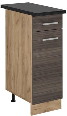 Vicco Meuble Cuisine R-Line, Gris Noble, 30cm, PT Anthracite