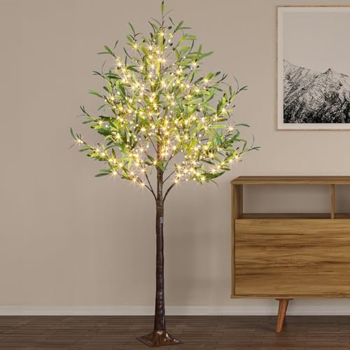 DELICHTER 1,8M Weihnachtsbaum mit 300 Warmweißen LEDs Weihnachtsdeko Aussen mit Timer Groß Lichterbaum für Weihnachten Hochzeit Geburtstag Party Frühling