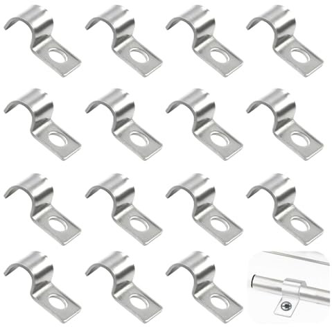 Wjelet 50 Stück Kabelschellen Metall,6mm Rohrschellen,Einzelloch U-Rohrschellen,Befestigungsschelle Edelstahl,Hochfeste Rohrklemme für Ø 6mm Kabel und Rohrbefestigung im Innen und Außenbereich