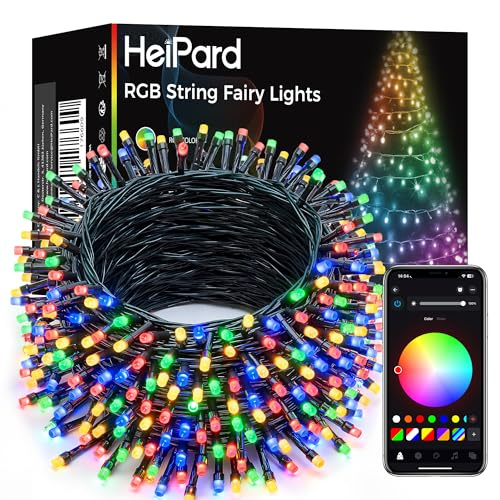 HeiPard Smart RGB LED Lichterkette 30 m, 300 LED Farbwechsel Strings mit App & Fernbedienung, Innen & Außen IP44, Sprach- & Musiksteuerung für Weihnachten, Party & Deko
