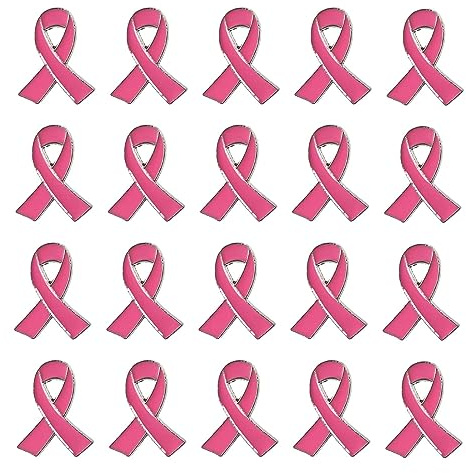 20 StüCk Rosa Brosche Brustkrebs Sicherheitsnadeln Pink Ribbon Pin Offizielle Bandbroschen Brustkrebs Revers Stifte Hoffnung Pins Emaille Schmuck Pins Anstecknadeln In Bijouterie