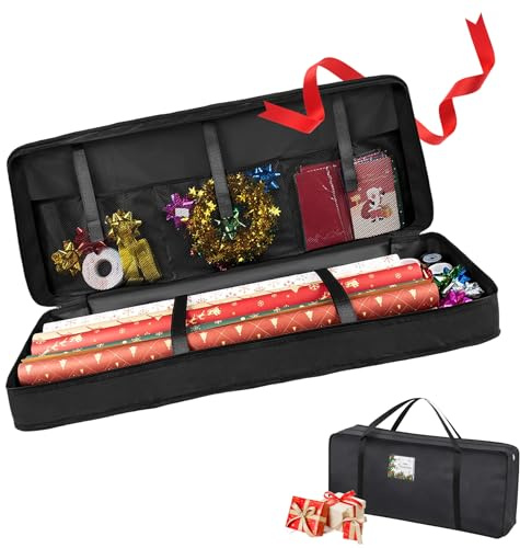 Spetsbst Geschenkpapier Aufbewahrung, Wasserdichte Geschenkpapier Schwarz